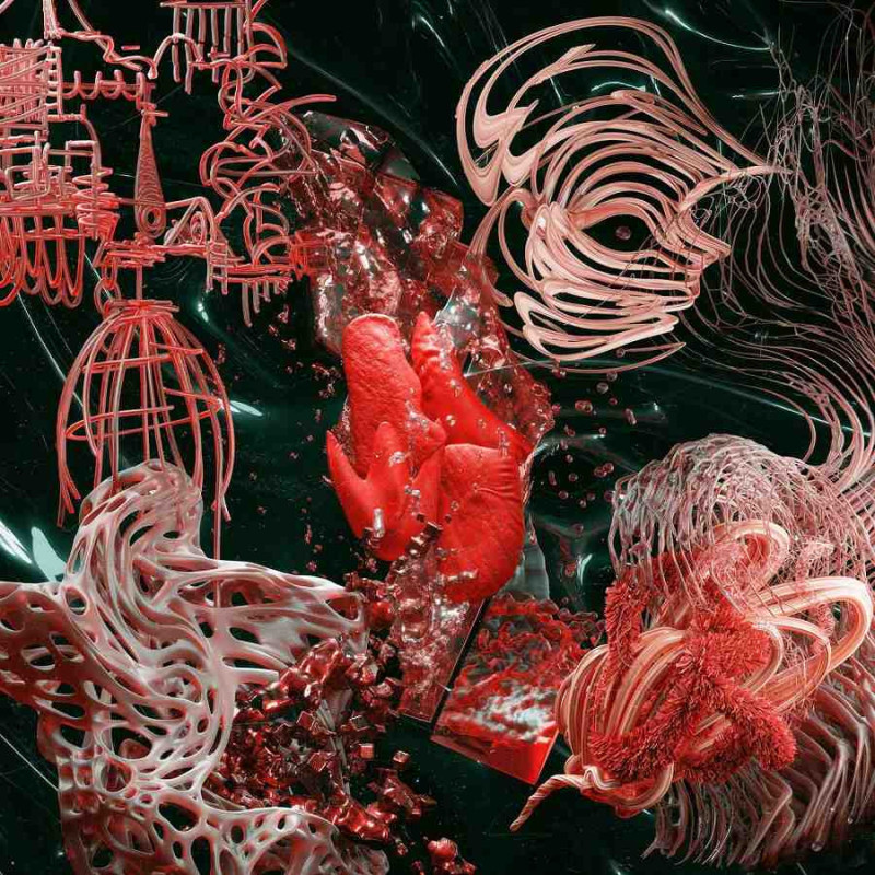 MONOCHROME (RED WITH BLACK MARBLE)