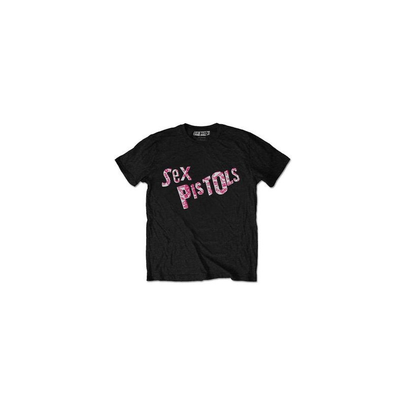 SEX PISTOLS T-SHIRT  M BLACK UNISEX  MULTI-LOGO