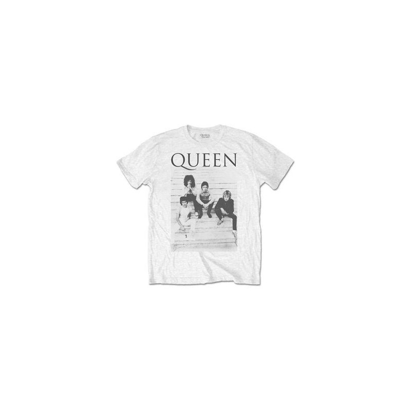 QUEEN T-SHIRT  M UNISEX WHITE  STAIRS
