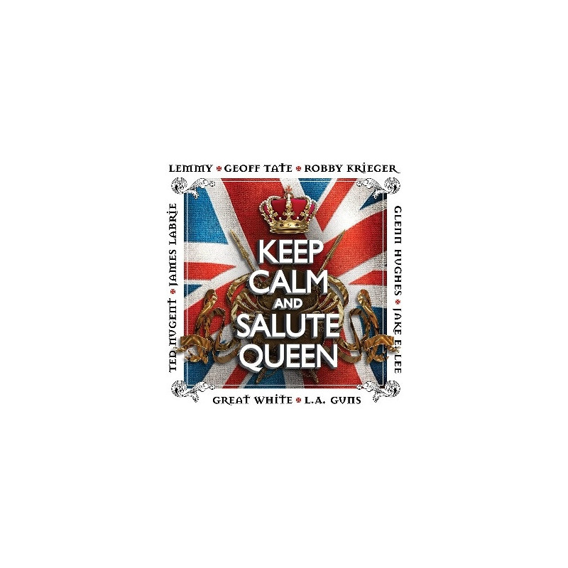 KEEP CALM AND SALUTE QUEEN - RED/WHITE