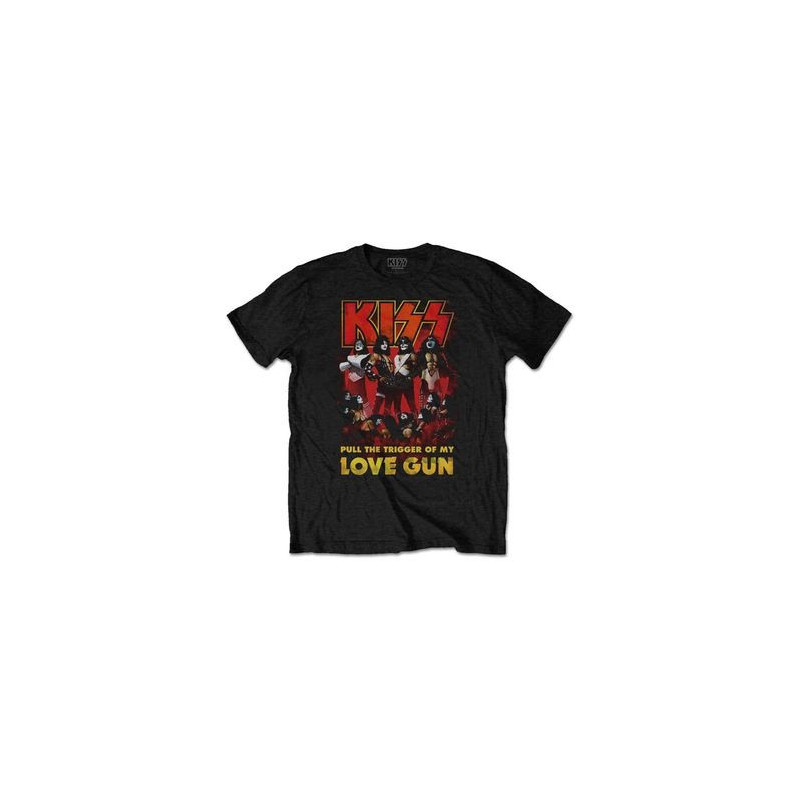 KISS T-SHIRT  XL BLACK UNISEX  LOVE GUN GLOW