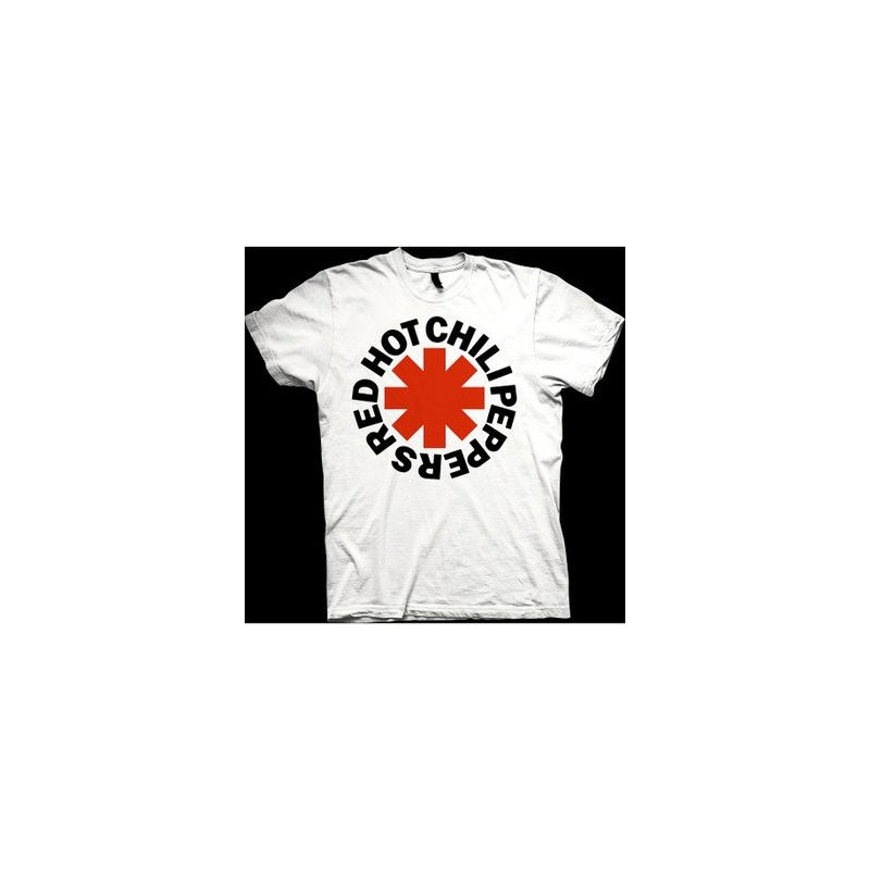 RED HOT CHILI PEPPERS T-SHIRT  S UNISEX WHITE  RED ASTERISK