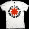 RED HOT CHILI PEPPERS T-SHIRT  S UNISEX WHITE  RED ASTERISK