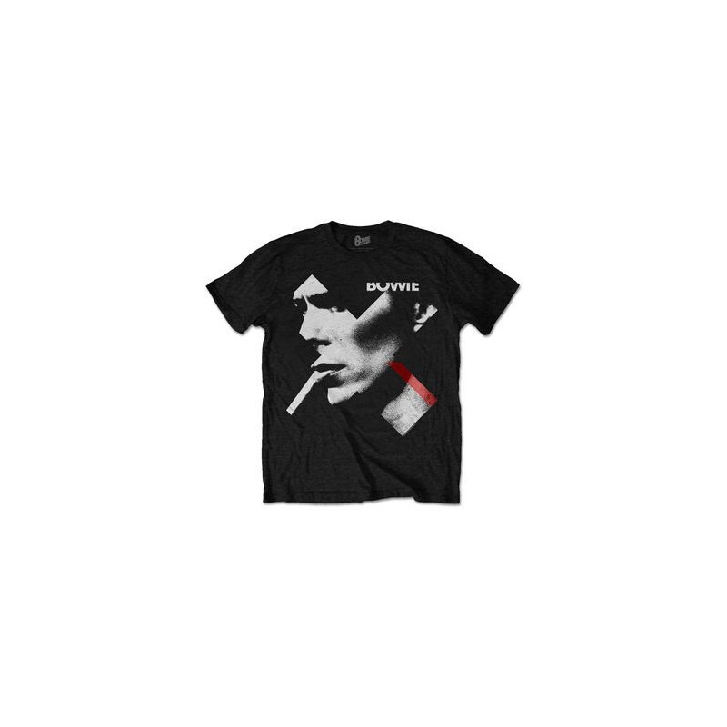 BOWIE DAVID T-SHIRT  M BLACK UNISEX  X SMOKE RED