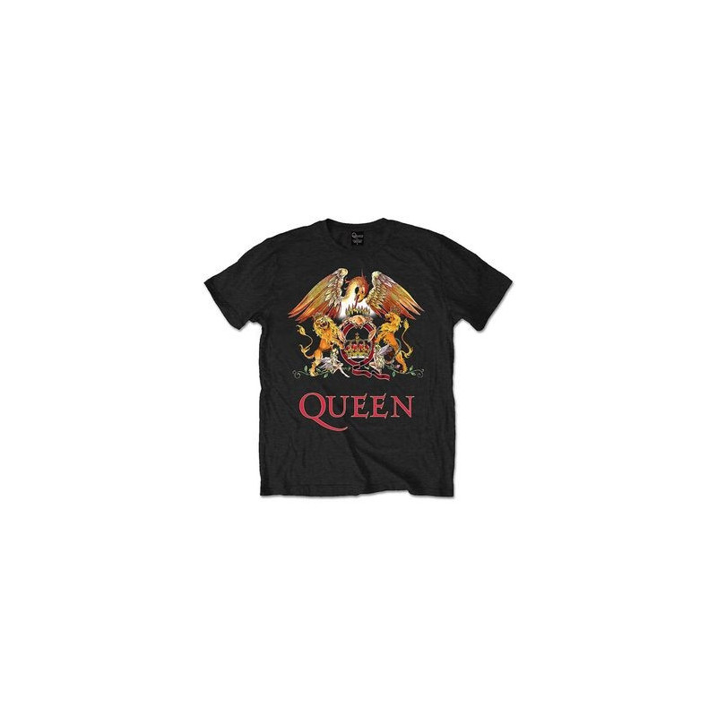 QUEEN MEN'S TEE: CLASSIC CREST (LARGE)