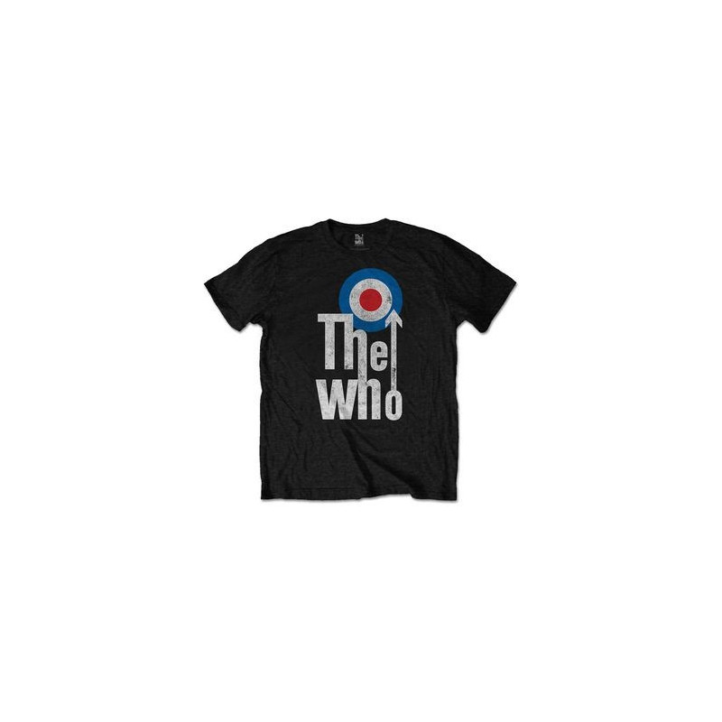 WHO  THE T-SHIRT  S BLACK UNISEX  ELEVATED TARGET
