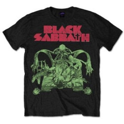 BLACK SABBATH T-SHIRT  L BLACK UNISEX  SABBATH CUT-OUT