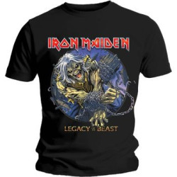 IRON MAIDEN UNISEX TEE: EDDIE CHAINED LEGACY (LARGE)