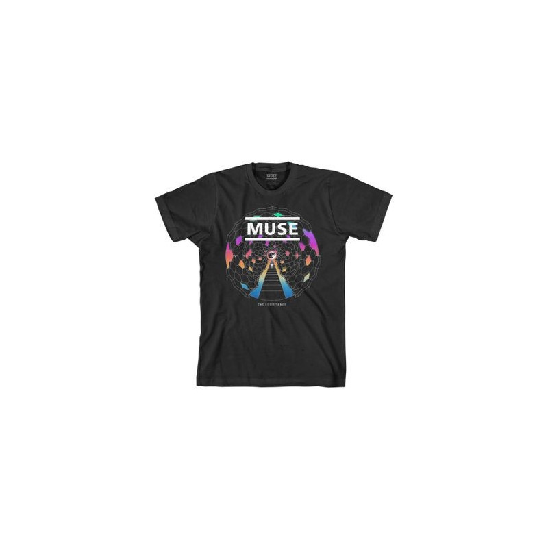 MUSE T-SHIRT  MEDIUM UNISEX BLACK  RESISTANCE MOON
