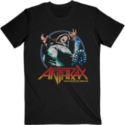 ANTHRAX T-SHIRT  LARGE UNISEX BLACK  SPREADING VIGNETTE