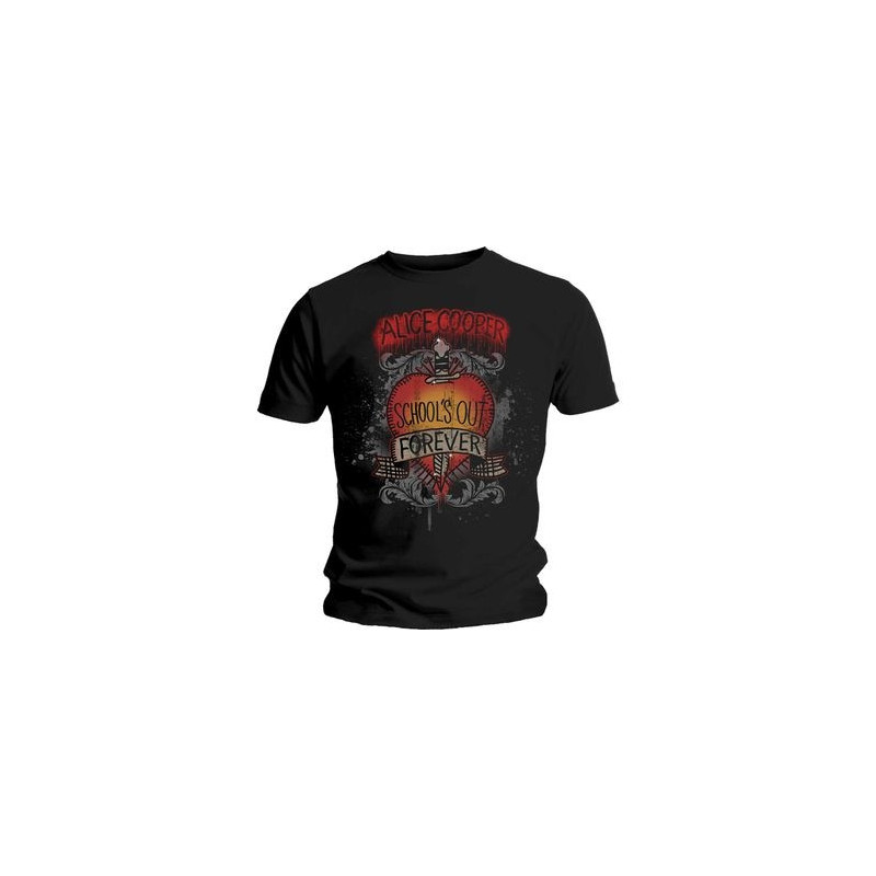 COOPER ALICE T-SHIRT  S BLACK UNISEX  SCHOOLS OUT DAGGER