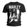 MARLEY BOB T-SHIRT  L BLACK UNISEX  BLACK & WHITE