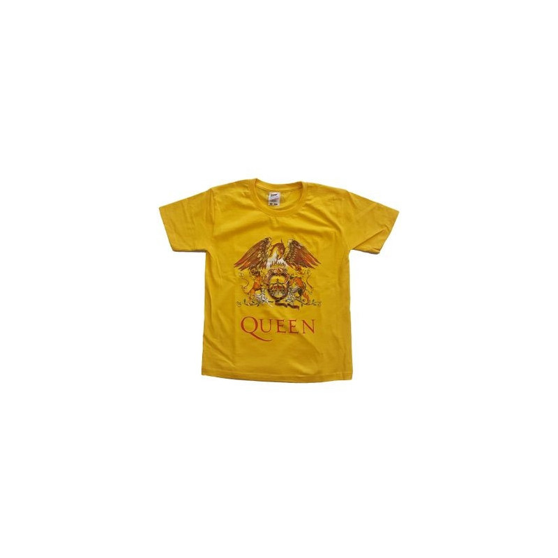 QUEEN T-SHIRT  7-8 YEARS KIDS YELLOW  CLASSIC CREST