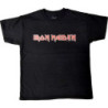 IRON MAIDEN T-SHIRT  7-8 YEARS KIDS BLACK  LOGO