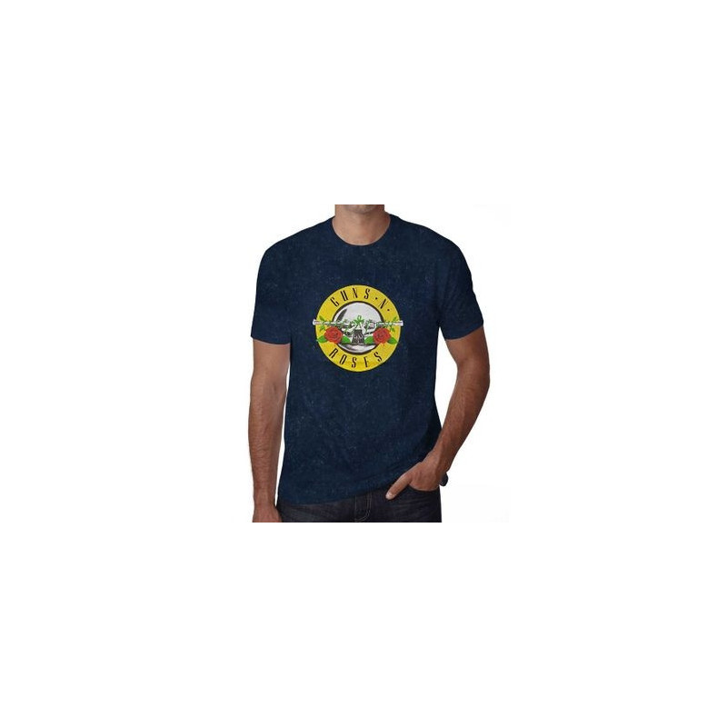 GUNS N ROSES T-SHIRT  SMALL UNISEX BLUE  CLASSIC LOGO