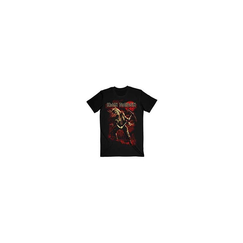 IRON MAIDEN T-SHIRT  S BLACK UNISEX  BENJAMIN BREEG RED GRAPHIC
