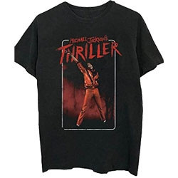 MICHAEL JACKSON UNISEX TEE: THRILLER WHITE RED SUIT (X-LARGE)