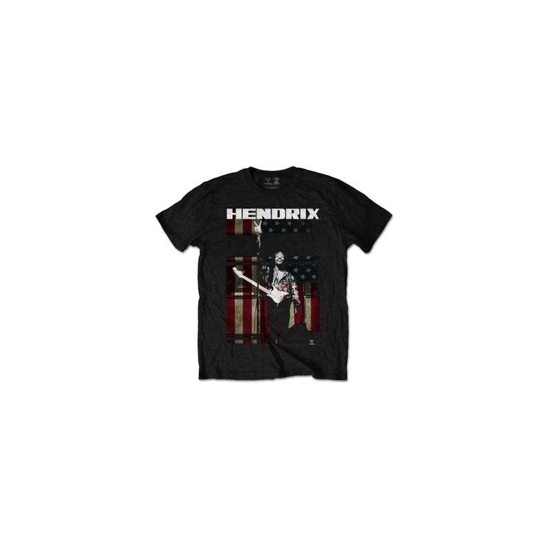 JIMI HENDRIX MEN'S TEE: PEACE FLAG (X-LARGE)