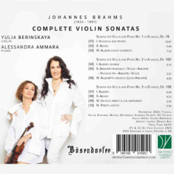 JOHANNES BRAHMS: COMPLETE VIOLIN SONATAS