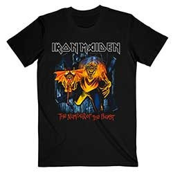 IRON MAIDEN T-SHIRT  SMALL UNISEX BLACK  NUMBER OF THE BEAST EDDIE PANEL BURST