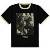 2PAC T-SHIRT  LARGE UNISEX BLACK  FLAG PHOTO