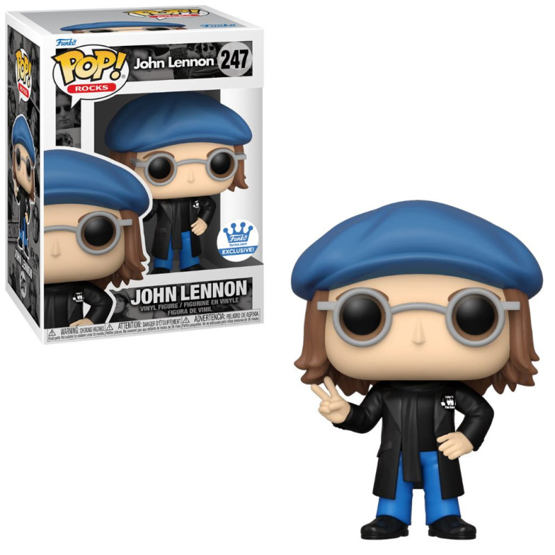 JOHN LENNON:FUNKO POP!ROCKS PEACE IN PEACOAT WITH CHASE