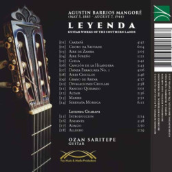 AGUSTIN BARRIOS MANGOR╔: LEYENDA, GUITAR