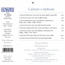 CANTATE E SINFONIE