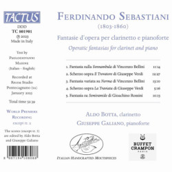 FANTASIE D'OPERA PER CLARINETTO E PIANOF