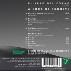 FILIPPO DEL CORNO: A CODA DI RONDINE