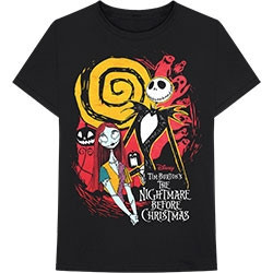 DISNEY T-SHIRT  M UNISEX BLACK  THE NIGHTMARE BEFORE CHRISTMAS GHOSTS