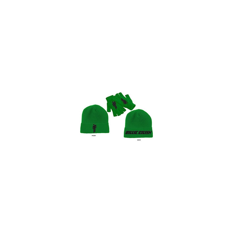 BILLIE EILISH UNISEX BEANIE HAT & GLOVE SET:BLOHSH