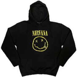 NIRVANA UNISEX PULLOVER HOODIE:YELLOW HAPPY FACE