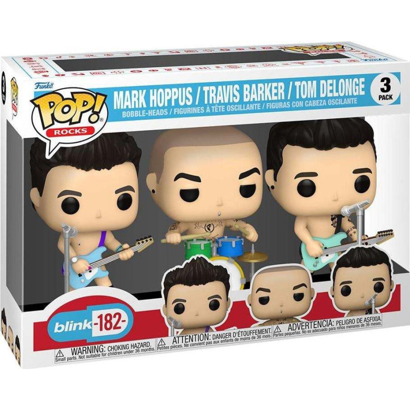 BLINK-182: FUNKO POP! ROCKS - MARK HOPPUS / TRAVIS BARKER / TOM DELONGE (3 PACK)