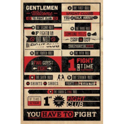 FIGHT CLUB: PYRAMID - RULES INFOGRAPHIC (POSTER MAXI 61X91,5 CM)