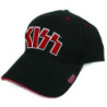 KISS UNISEX BASEBALL CAP:RED ON WHITE LOGO