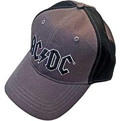AC/DC UNISEX BASEBALL CAP:BLACK LOGO (2TONE)