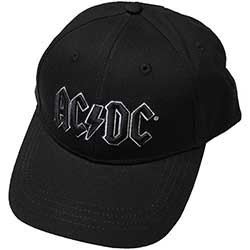 AC/DC UNISEX BASEBALL CAP:BLACK LOGO