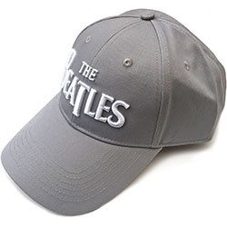 THE BEATLES UNISEX BASEBALL CAP:WHITE DROP T LOGO GREY