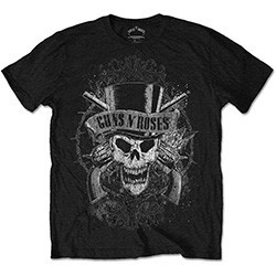 GUNS N' ROSES - FADED SKULL BLACK (T-SHIRT UNISEX TG. S)