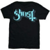 GHOST UNISEX T-SHIRT: BLUE/GREY KEYLINE LOGO (SMALL)