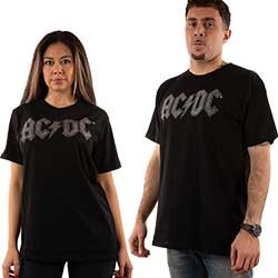 AC/DC UNISEX TEE: LOGO (DIAMANTE) (LARGE)