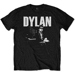 BOB DYLAN MEN'S TEE: AT PIANO (LARGE)