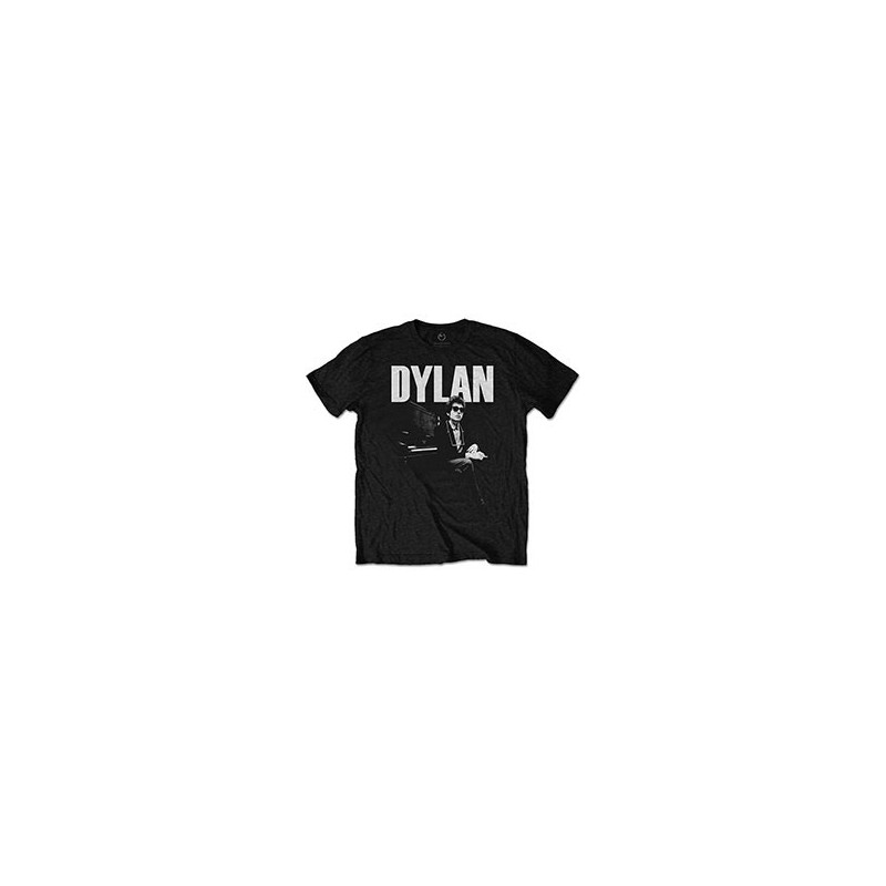 BOB DYLAN MEN'S TEE: AT PIANO (LARGE)