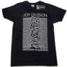 JOY DIVISION UNISEX T-SHIRT: UNKNOWN PLEASURES WHITE ON BLACK (LARGE)