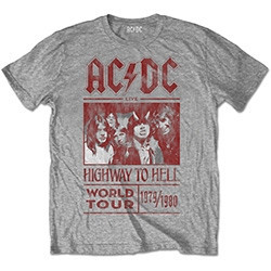AC/DC UNISEX T-SHIRT: HIGHWAY TO HELL WORLD TOUR 1979/1980 (SMALL)
