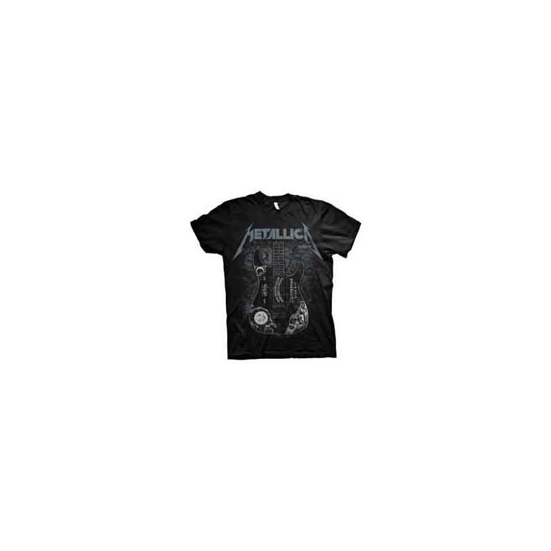 METALLICA T-SHIRT  L UNISEX BLACK  HAMMETT OUIJA GUITAR