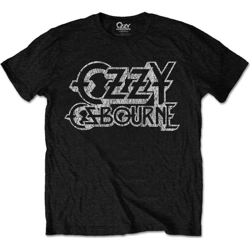 OZZY OSBOURNE MEN'S TEE: VINTAGE LOGO (LARGE)