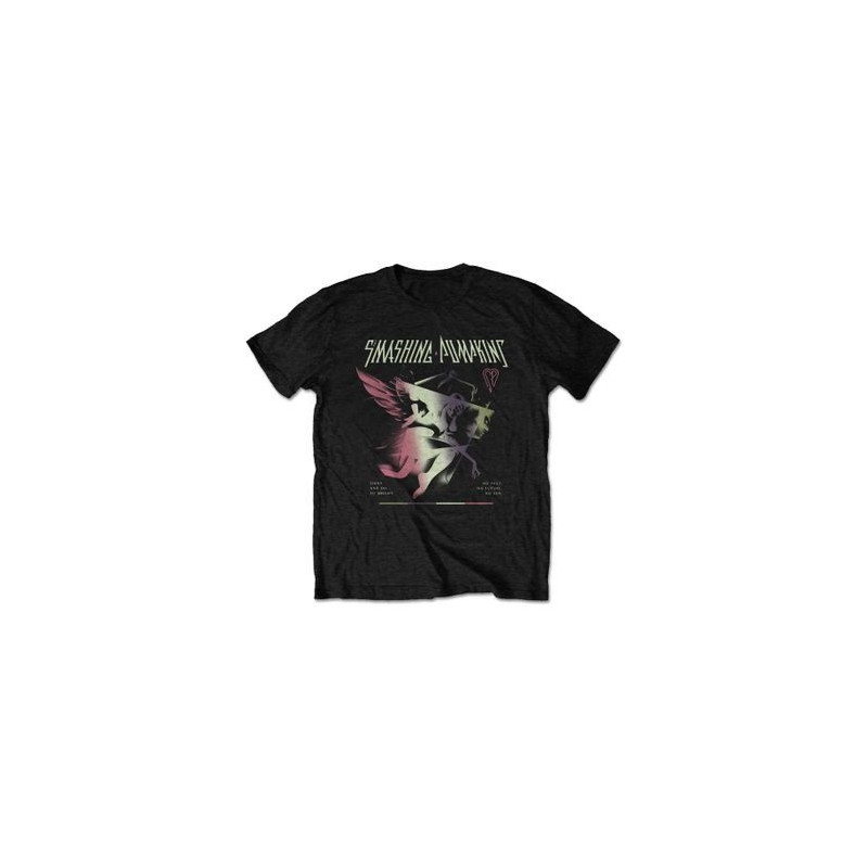 SMASHING PUMPKINS T-SHIRT  SMALL UNISEX BLACK  SHINY