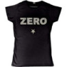 SMASHING PUMPKINS T-SHIRT  MEDIUM LADIES BLACK  ZERO DISTRESSED